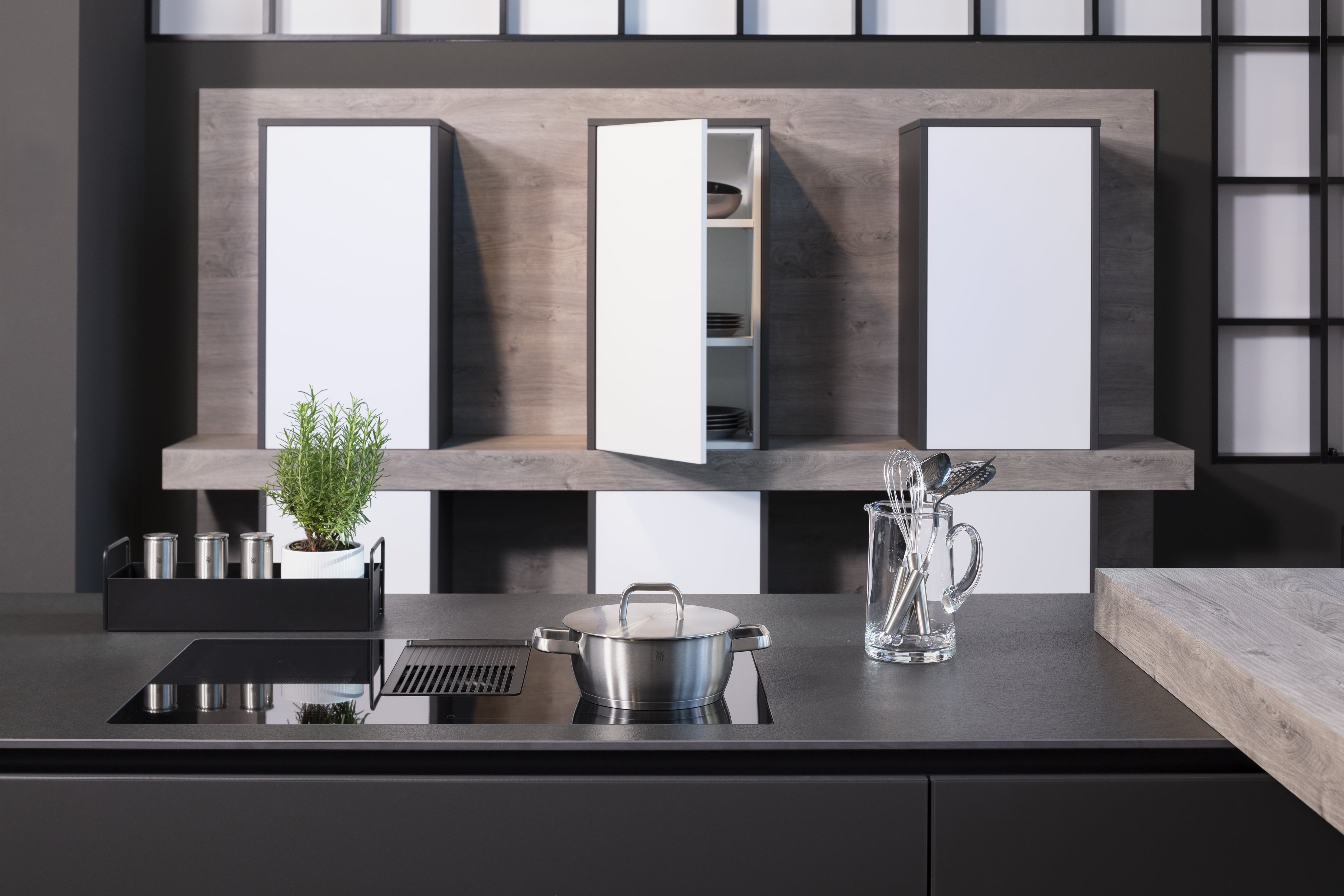 ARTEGO grifflos Graphit mit weiß Keramik