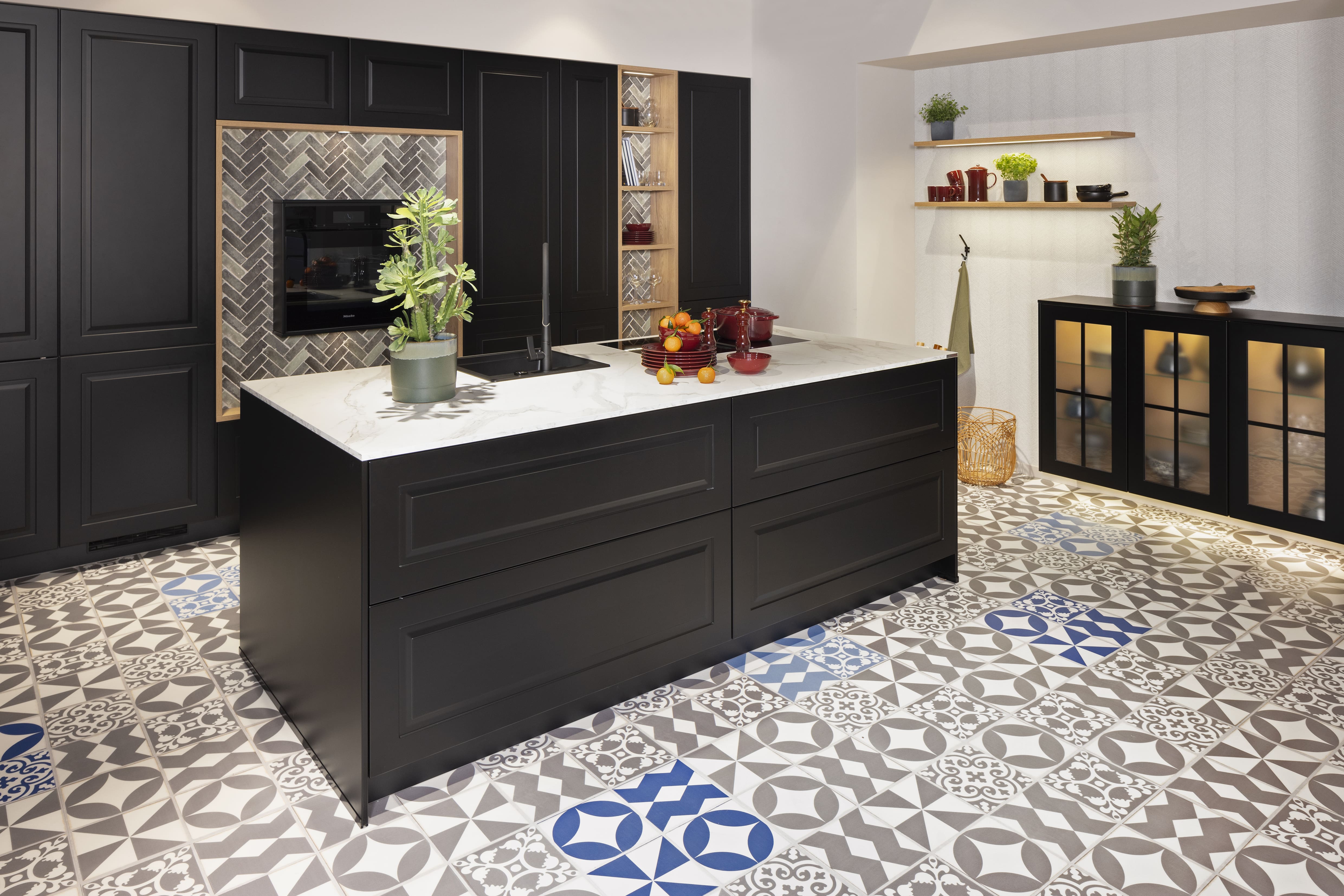 NOBILIA Landhaus Sylt Schwarz matt