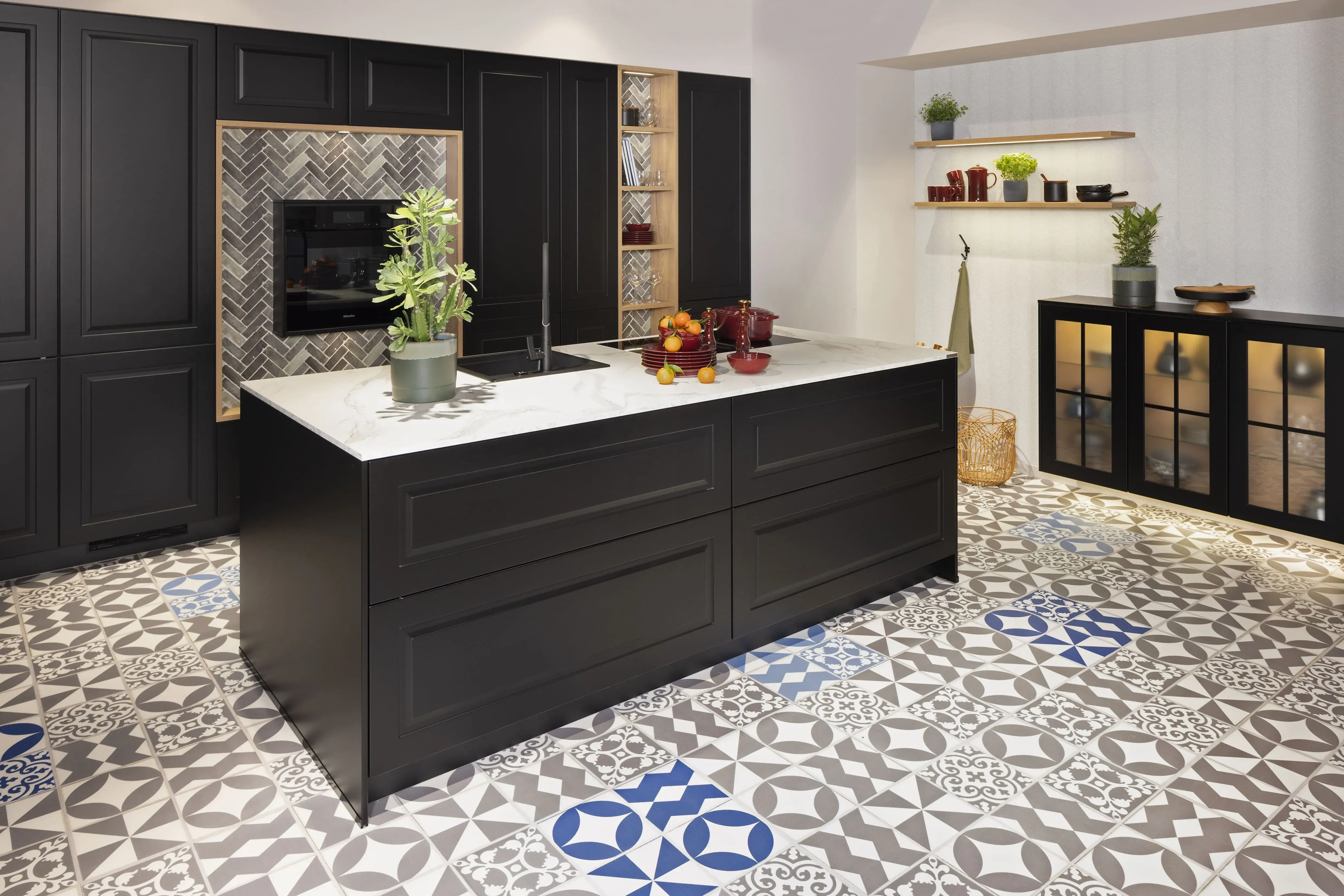 NOBILIA Landhaus Sylt Schwarz matt