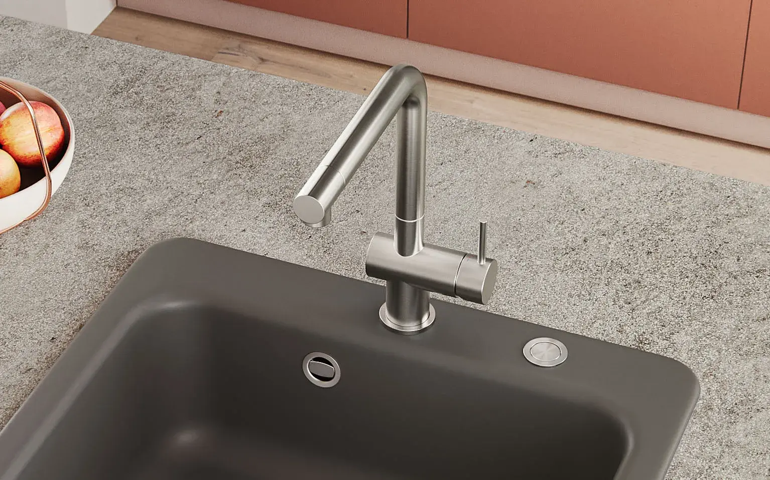 Systemceram Armatur Sila Edelstahl